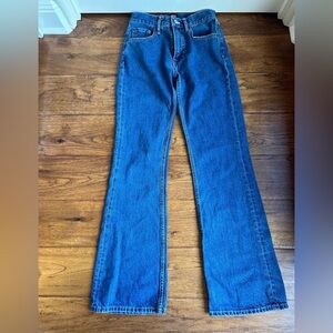BDG Wide-Leg High-Rise Blue Jeans